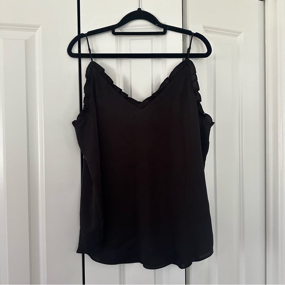 EUC Express Ruffle Cami Top - Black